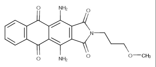 Disperse Blue 60 (C.I. 61104) molecular structure — anthraquinone-imide C20H17N3O5, CAS 12217-80-0